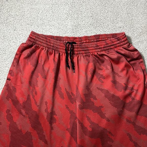 Nike Basketball Shorts Mens L Red Lebron James Geometric Training Drawstring - Picture 9 of 14